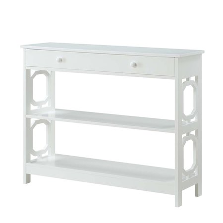 CONVENIENCE CONCEPTS One Drawer Omega Console Table, White HI2539760